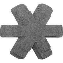 Protectores para ollas y sartenes de 3/6 piezas - Juego de 3 tamaños diferentes - Proteja y separe sus utensilios de cocina. - Gris - Ver 2