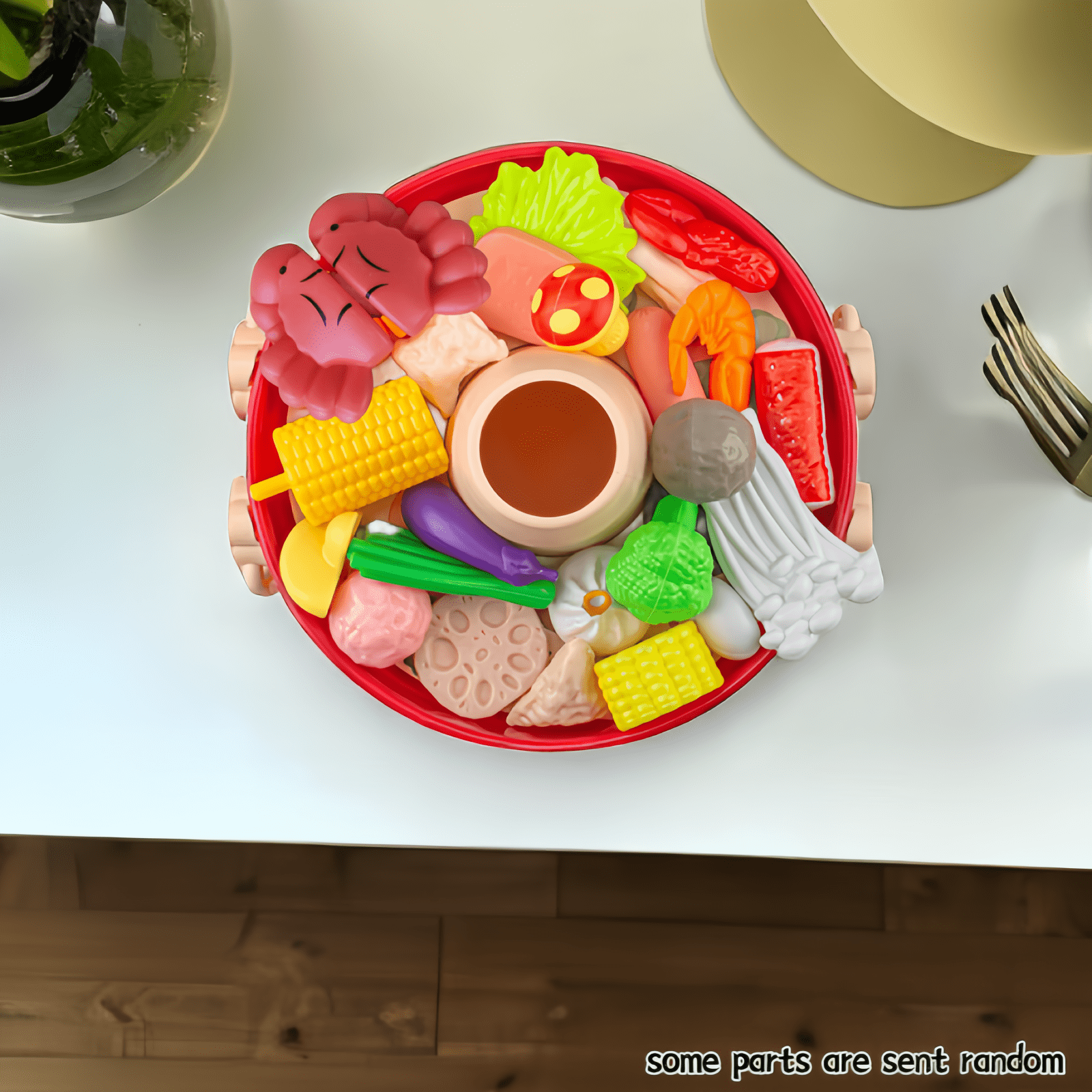 1 Set Of Children's Simulation Hot Pot Toy, Educational Play Food