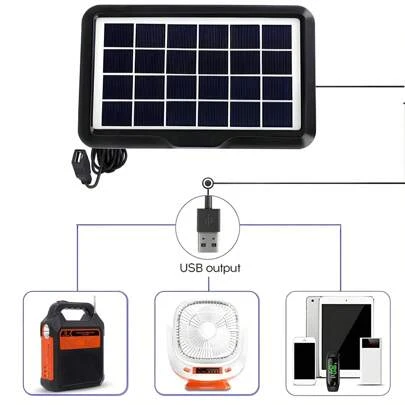 1 Pieza USB impermeable plegable produce paneles solares portátiles para teléfonos móviles de campamento al aire libre, paneles solares de campamento pequeño, con cargadores de paneles solares y cables de carga, cables 3m, cargadores móviles al aire libre