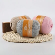 6入組羊絨感線(60%羊絨,20%丙烯酸纖維,20%粘膠纖維),適用於diy編織羊絨毛衣、長褲、手套、帽子和手工藝品 - 多色 - 查看 8