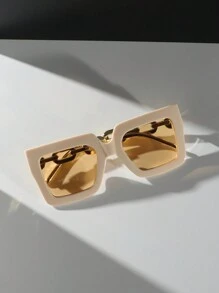 Juego de 5 piezas/3 piezas/1 pieza Gafas con montura cuadrada multicolor para mujer, elegantes y sencillas, accesorios de moda personalizados para uso diario, ir al trabajo, vacaciones y playa - Multicolor - Ver 16