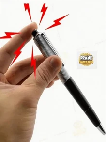 1 Electric Shock Pen Prank Toy Joke Gimmick April Fool's Day Fun Novel Party Prank Toy - Black - View 3