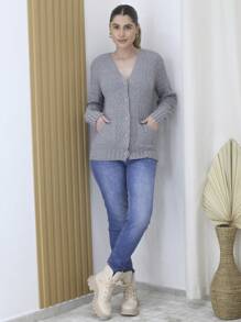 Women Cardigans - Xám - Xem 2