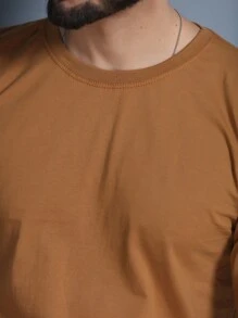 Men T-Shirts - 芥末黃 - 查看 6