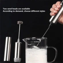 Handheld Electric Mini Whisk, Full Automatic Wireless Eggbeater & Milk Frother Mixer - Black - View 4