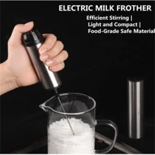 Handheld Electric Mini Whisk, Full Automatic Wireless Eggbeater & Milk Frother Mixer - Black - View 3