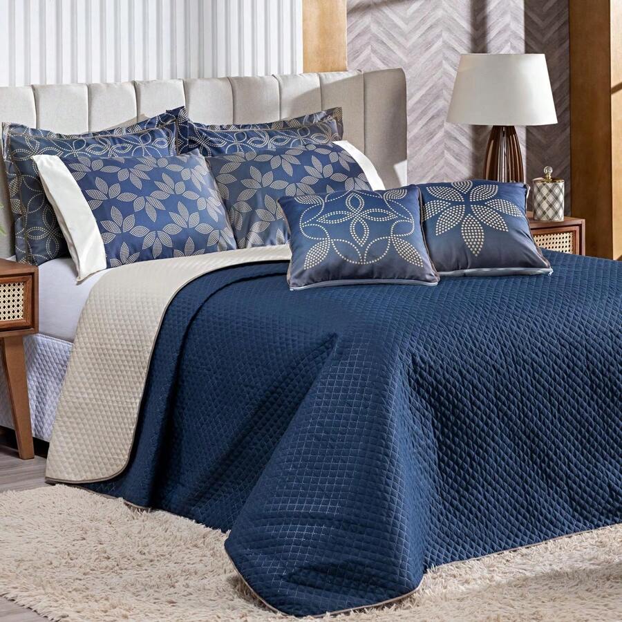 Quilt Sets - Màu xanh hải quân - Xem 1