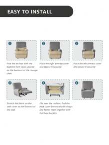 4pcs/Set Recliner Cover Stretch Sofa Slipcover, Sofa Couch Cover For Reclining Couch 1 Seat, Washable Furniture Protector With Elastic Bottom - Dark Grey - View 3