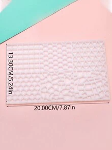 Diy Creative Cup Coaster Mosaic Granule Self-Made Silicone Mold With Storage Box For Making Mosaic Decorations - White - View 4
