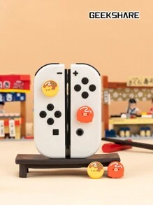 GeekShare 4 件装可爱章鱼烧设计硅胶 Joycon 拇指握把套，兼容 Switch/OLED/Switch Lite - 彩色 - 查看 2
