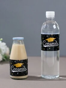 10入組畢業水瓶貼紙，2024屆畢業水瓶貼紙，防水畢業水瓶貼紙包裝，適用於大學畢業派對裝飾和禮品