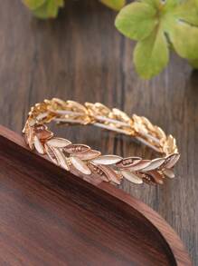 1入組波西米亞復古鋅合金幾何造型銀色彩繪搪瓷手鐲,適合女士派對、禮物或個性化穿搭 - 銀色 - 查看 6