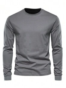 Men T-Shirts - 黑色和鉛色 - 查看 2