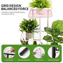 1 件 6 層 7 盆鐵藝植物架室內/室外空間優化專家（不包括植物和花盆等配件） - 白色 - 查看 11