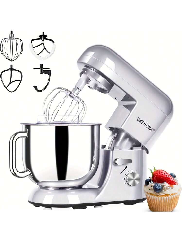 CHEFTRONIC 7-Quart Tilt-Head Stand Mixer - 650W 6-Speed