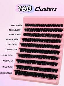 160 chiếc 100D Clusters Lash dày mịn Clusters Lông mi C Curl cá nhân DIY tại nhà Lông mi nối mềm mại và tự nhiên Mi chùm, Cụm lông mi, Lông mi riêng lẻ, Lông mi, Lông mi giả - C - Xem 5