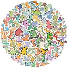 100 Piezas Lindos Adhesivos De Dinosaurios De Animales En Vinilo A Prueba De Agua, Para Álbumes De Recortes, Diarios, Computadoras Portátiles, Parachoques, Patinetas, Botellas De Agua, Computadoras, Teléfonos, Dibujos Animados, Cascos Duros, Adhesivos Y Calcomanías Para Autos