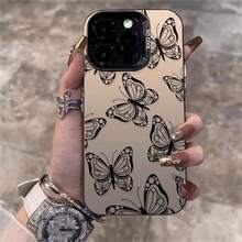 1 Vỏ Điện Thoại Họa Tiết Bướm Chống Trượt Mờ Tương Thích Với IPhone 7/8/11/12/13/14/15/X/Xr/Xs/Plus/Pro/Pro Max/Se2 - đen[0] - Xem 5