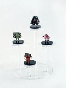 1pc Multi-Functional Acrylic Perfume Display Stand For Square/Round Figure Models, Perfume Bottles Or Jewelry Storage Organizer - Clear - View 6