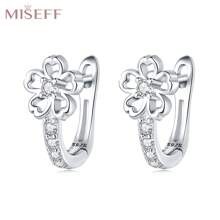 MISEFF Mới 1 Bông Tai Nữ Bạc 925 Tinh Tế Cổ Điển Đơn Giản Thanh Lịch Mỹ Trang Sức Nữ Tặng Quà Tặng Sinh Nhật Quà Tặng Ngày Của Mẹ - Bạc - Xem 13