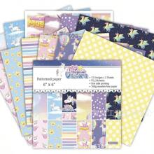 Papel cartulina de Scrapbooking de 6 pulgadas, una sola cara, 12 hojas/paquete, utilizado para hacer álbumes de recortes y tarjetas DIY - Amarillo - Ver 1