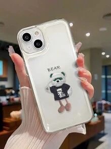 Vỏ bọc không gian gấu xác ướp trong suốt Vỏ điện thoại chống rơi được sơn hoạt hình Vỏ điện thoại chống rơi được sơn tương thích với iPhone Samsung Redmi Series - Nhiều màu - Xem 3