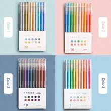 Morandi Color Felt Tip Neutral Pen Set, Students Signature Pen With High Aesthetics, Carbon Pen For Journal And Note Taking, Special For Highlighting And Coloring - No. 3 - View 4