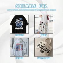 1瓶100ml衣服印花去除劑圖案字母快速清除印花清潔除去劑,適用於家用布料產品。 - 藍色 - 查看 8