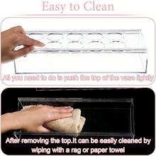 1stück Transparenter Acryl Blumenständer, Hydroponik Topfpflanze, Rechteckige Vase, Kreative Blumenbox, Hausdekoration, Party Esszimmertisch Mitte Dekoration