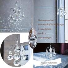 1入組水晶日光板，水晶球棱鏡掛飾壁飾日光板禮品，幻想水晶風鈴吊墜彩虹製造商與勾子，適用於窗戶花園吊燈家庭裝飾 - 透明燈飾球等籠罩 - 查看 4