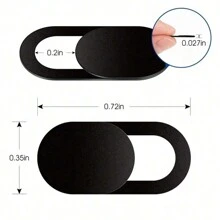 3pcs Ultra-Thin Webcam Covers Web Camera Sticker Cover Cap For Laptop Macbook Mobile Phone PC - Black - View 4