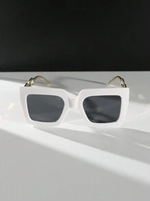 Juego de 5 piezas/3 piezas/1 pieza Gafas con montura cuadrada multicolor para mujer, elegantes y sencillas, accesorios de moda personalizados para uso diario, ir al trabajo, vacaciones y playa - Multicolor - Ver 6