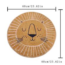 1pc Cartoon Round Carpet, Game Mat, Bedroom Rug, Crawling Mat, Washable Non-Slip Carpet For Home Decoration, Room Carpet - Multicolor - View 4