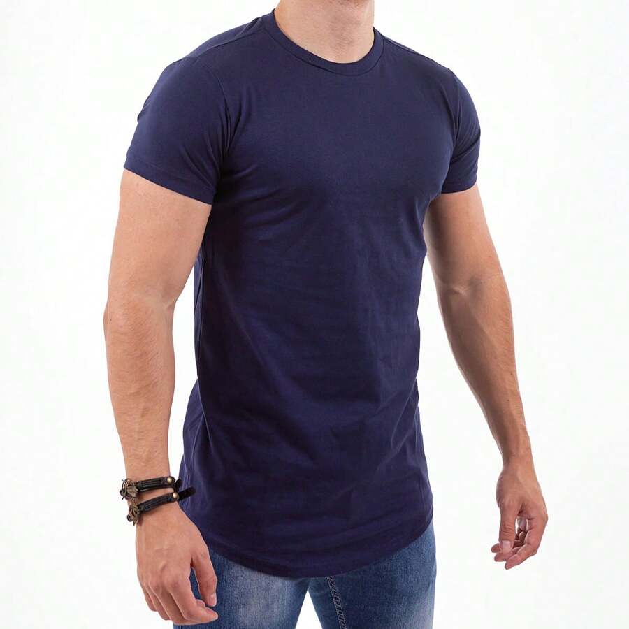 Men Knit Tops - 藏蓝色 - 查看 1