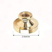 1入組黃銅蠟印章頭,無手柄,復古貓/月亮/蒲公英/大象圖案可更換,適用於婚禮派對邀請信封禮品包裝 - 金色 - 查看 11