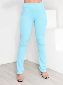 Women Pants - 薄荷藍 - 查看 4