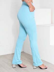 Women Pants - 薄荷藍 - 查看 3