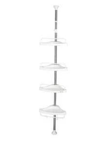 Corner Organizer Bathroom Storage Shelf - White - View 4