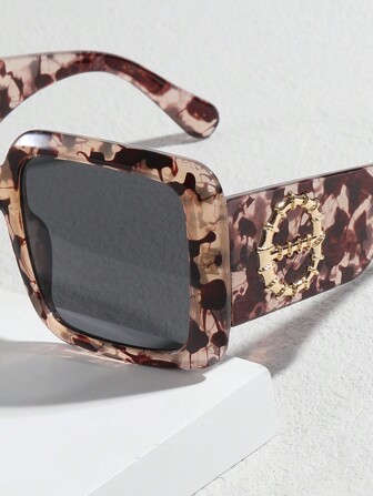 1 Pair Fashion PC Wide Frame Glasses, Suitable For Street, Party And Daily Wear