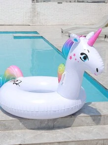 Adults' Inflatable Unicorn Water Float Lounger Swimming Ring Pool Float - White - View 2