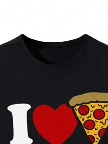 Tween Boy Dazzling Food Pattern Printed T-Shirt, Cool And Fashionable Summer Casual Round Neck Short Sleeved Top