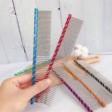19cm Long Steel Pet Comb, Grooming Tool For Teddy & Long Haired Medium Dogs - Multicolor - View 3