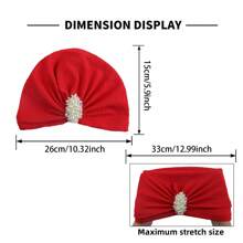 Mode Elegante Faux Parel Decor Tulband Cap Geëmbosseerde Elastische Hoofdband Voor Vrouwen Meisjes Bonnet Haar Bonnet Tulband Kerstmis