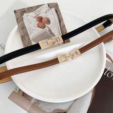 1 件女士细皮带正装腰带细腰带金色扣可调节女士腰带情人节夏季、学校秋季、秋季、万圣节 - 彩色 - 查看 5