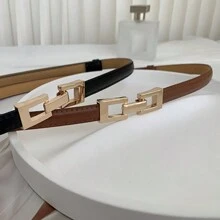 1 件女士细皮带正装腰带细腰带金色扣可调节女士腰带情人节夏季、学校秋季、秋季、万圣节 - 彩色 - 查看 4