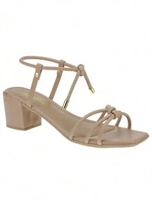 Women Heeled Sandals - 乾枯玫瑰色 - 查看 1