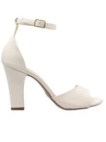 Sandália Feminina Salto Grosso Barbatana Alto Bico Redondo - Direto da Fábrica