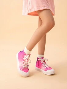 Kids Little Boys Girls High Sneakers Canvas High Top Shoes Casual Walking Shoes