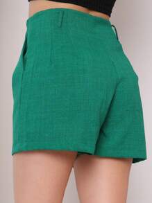 Women Shorts - 墨綠色 - 查看 4