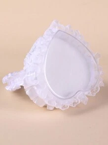1 pieza Cojín de anillo para niña de las flores en boda con forma de corazón con encaje, caja de anillo con perlas y rhinestones en forma de corazón, cojín portador de anillo para niña de las flores, soporte para anillo de compromiso, caja de anillo con mariposa de encaje, caja de joyería, caja de almacenamiento de anillos de boda, soporte portador de anillo, cesta con mariposa para fiesta de boda, propuesta, declaración, cojín de anillo pequeño portátil, caja de anillo para el Día de San Valentín